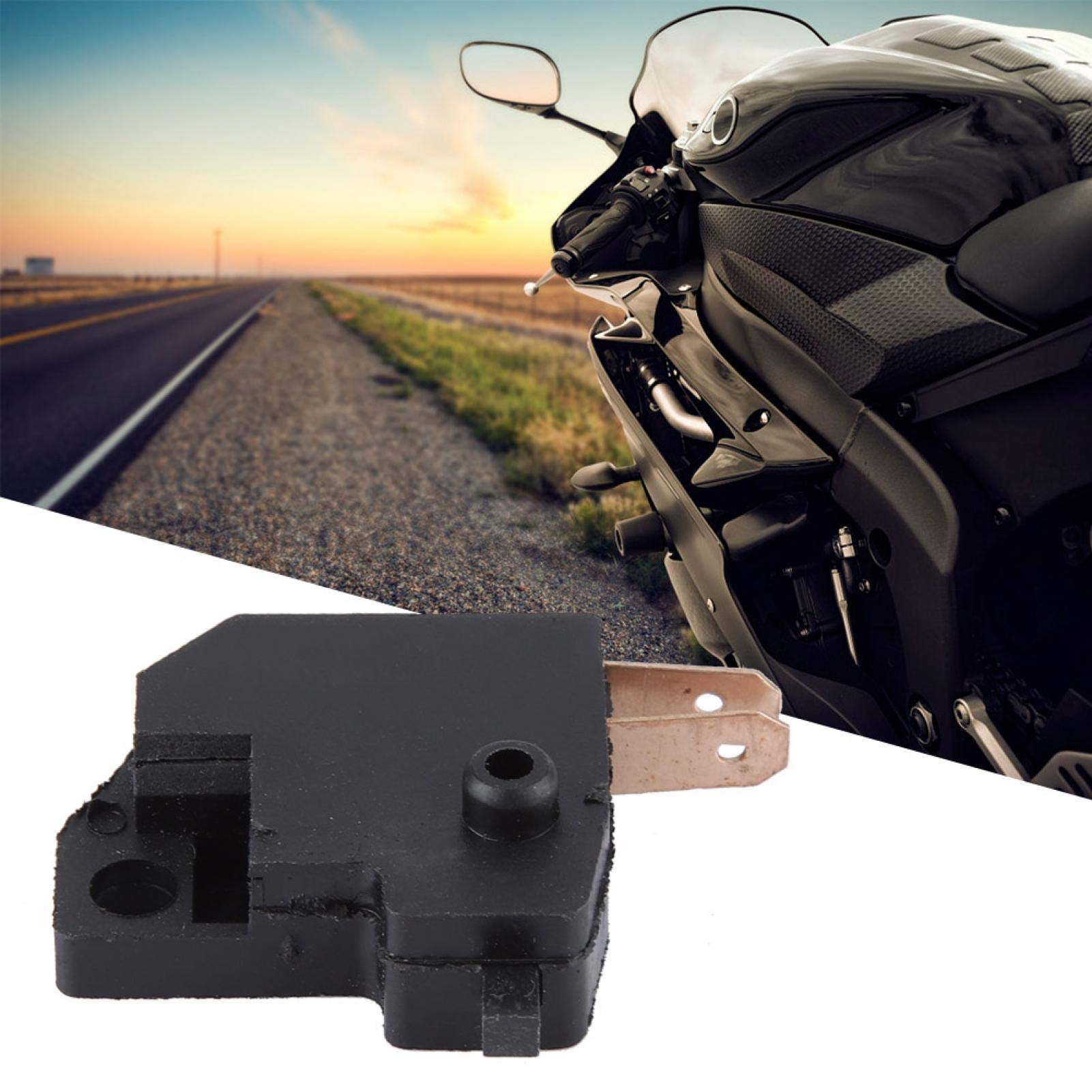 Aramox Brake Light Switch,Universal Motorcycle Right Brake Light Switch Black for for - View 3 of 7