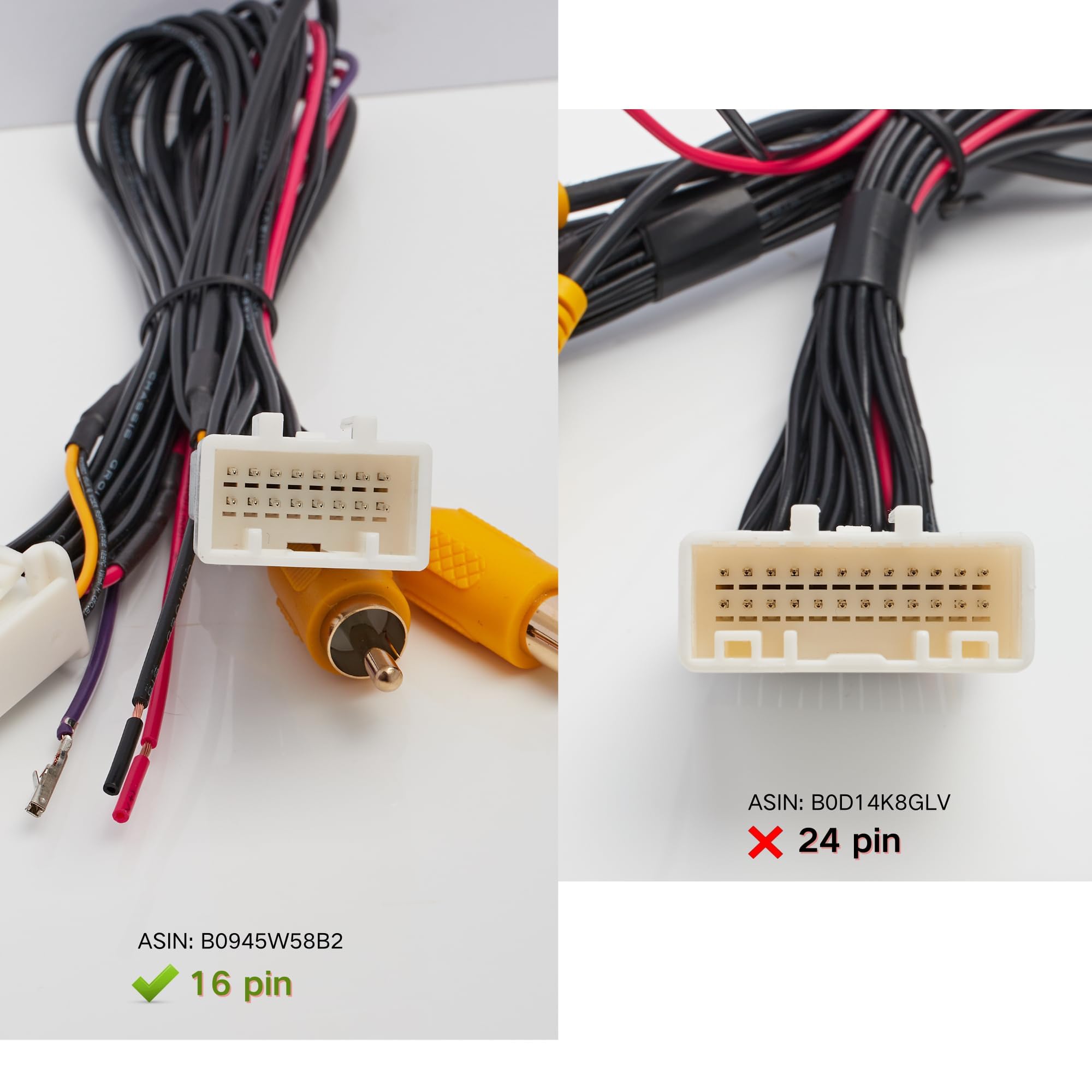 RED WOLF RED WOLF 16 Pin T-Harness for Aftermarket Radio Stereo Retain Factory OEM Reverse Camera for Select 2012-2013 Toyota Prius Camry, 2014-2015 Scion tC - View 5 of 8