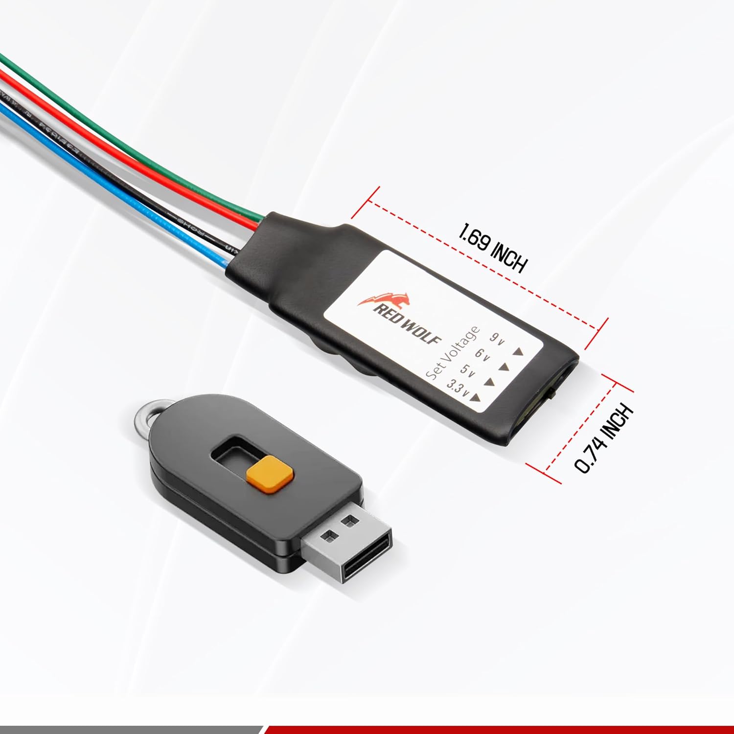 RED WOLF RED WOLF Voltage Regulator DC 12V to 3.3V 5V 6V 9V Step Down Converter Power Supply Voltage Adapter Adjust Direct Current for Vehicles Accessories - View 5 of 7