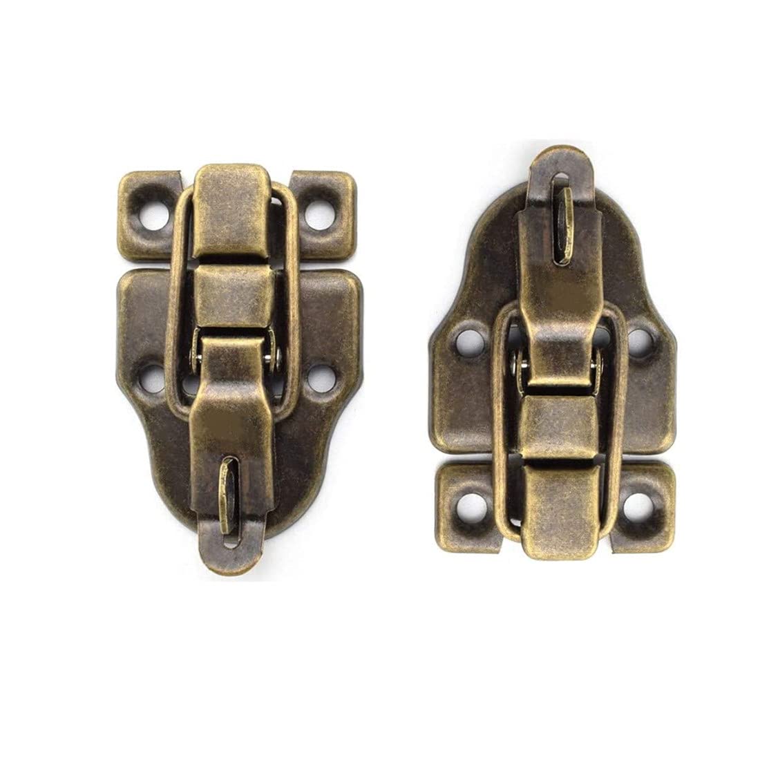 GDQLCNXB GDQLCNXB 4-Pack Retro Bronze Style Box Toggle Latch Antique Metal Duckbilled Hasp Latch Catch with Padlock Hole for Jewelry Box Cabinet Wooden Case - View 2 of 3