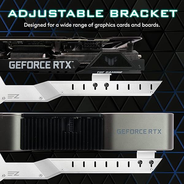 EZDIY-FAB EZDIY-FAB GPU Holder Brace for Graphics Card Support AMD6700 Nvidia 3090 Video Card Sag Prevention Bracket White - View 4 of 8