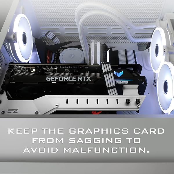 EZDIY-FAB EZDIY-FAB GPU Holder Brace for Graphics Card Support AMD6700 Nvidia 3090 Video Card Sag Prevention Bracket White - View 7 of 8