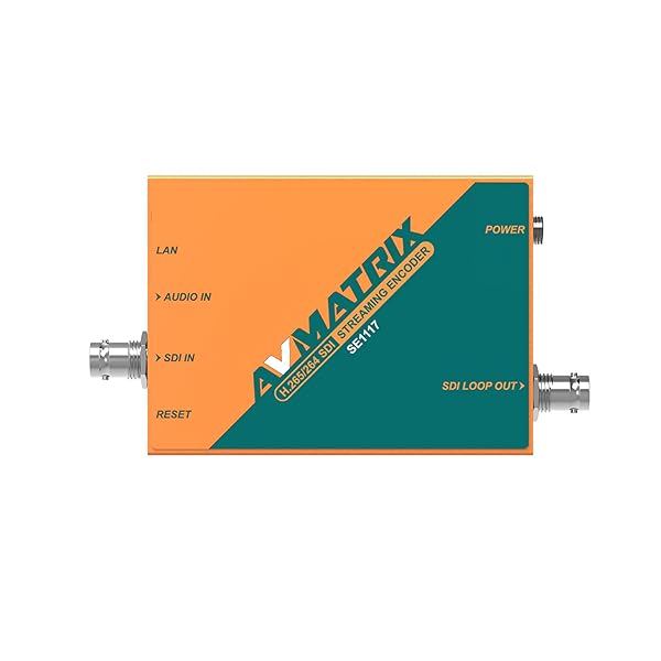 AVMATRIX AVMATRIX SE1117 SDI Streaming Encoder 1080p60hz Video Audio Streaming with Overlay Features and Image Mirroring Options - View 3 of 7
