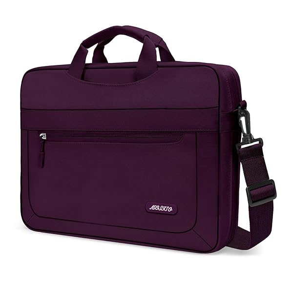 MOSISO MOSISO Laptop Shoulder Messenger Bag for MacBook Air Pro 13-14 inch Adjustable Depth Magenta Purple
