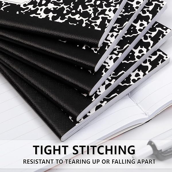 feela Feela Mini Composition Notebook 30 Pack Cute Black Narrow Ruled Pocket Size Journals for Kids Students College Office 4.5 X 3.25 in - View 6 of 8