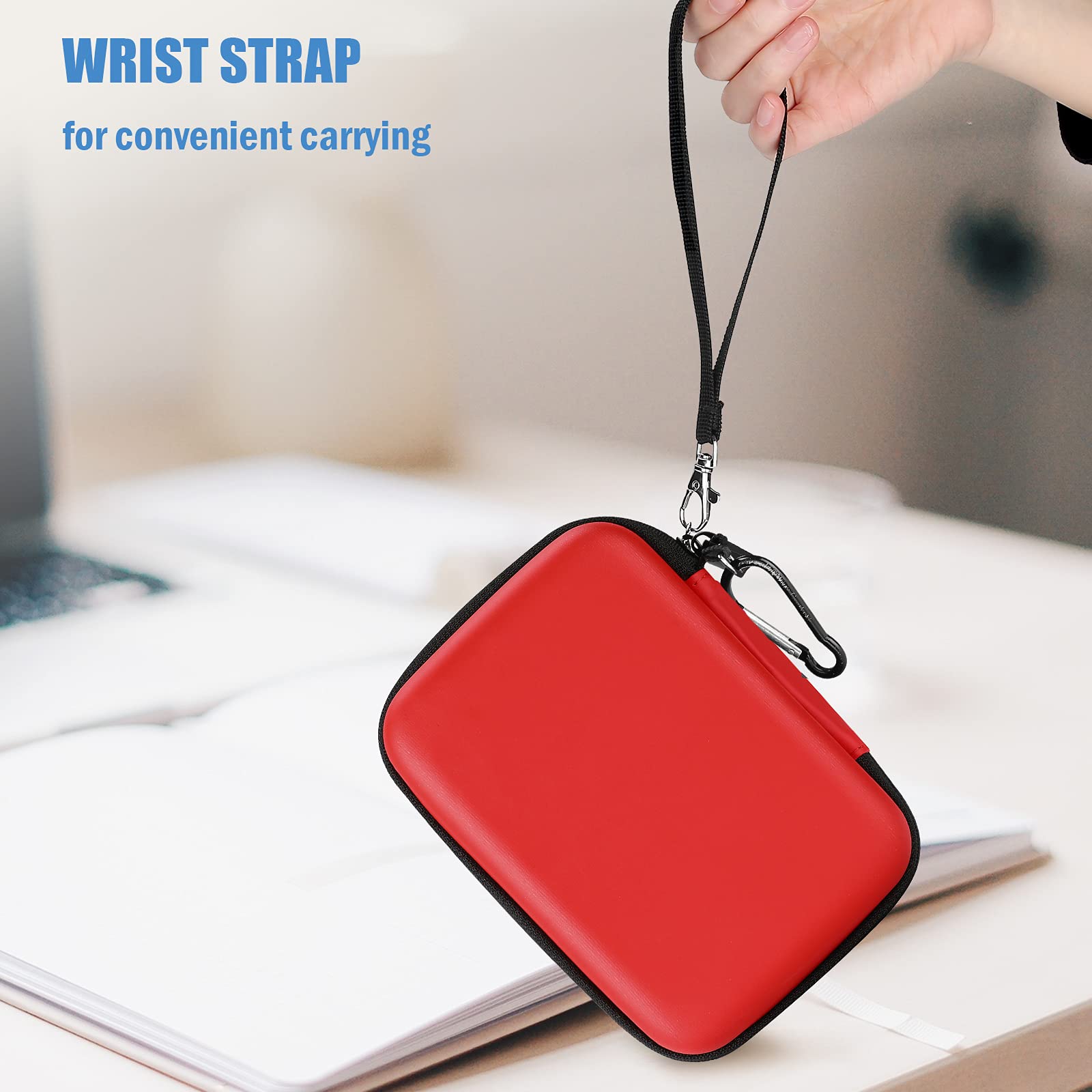 ProCase ProCase Portable Hard Drive Case for 25 Inch WD My Passport Seagate Backup Plus Canvio Basics 1TB 2TB 3TB 4TB Red Carrying Case - View 5 of 7