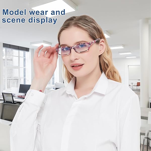 VIDEBLA VIDEBLA 5 Pack Computer Reading Glasses for Men and Women Anti Eyestrain Blue Light Blocking 5 Mix-2 3.00 Strength - View 7 of 8
