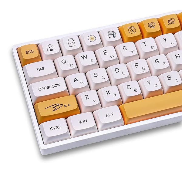 PBT Dye-Sub Honey Milk Keycaps Set 138 Keys XDA Profile for Mechanical Keyboards Cherry MX Switches