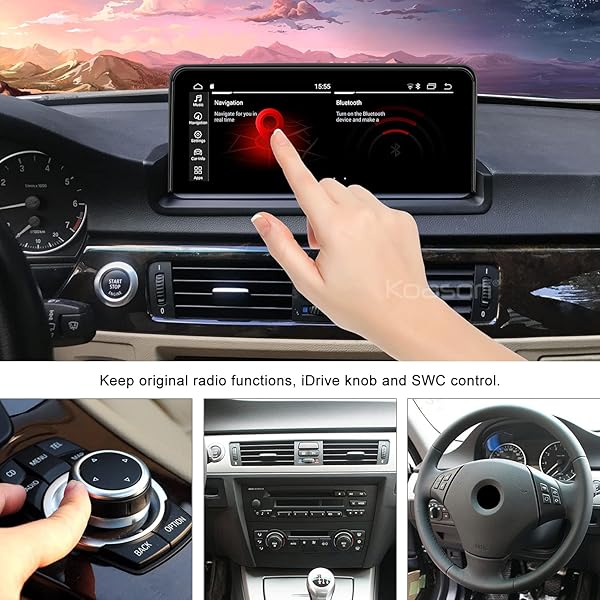 Koason "KOASON 10.25" Touch Screen CarPlay & Android Auto for BMW 3 Series E90 E91 E92 E93 (2006-2012) - Bluetooth, Navigation & Backup Camera" - View 3 of 9