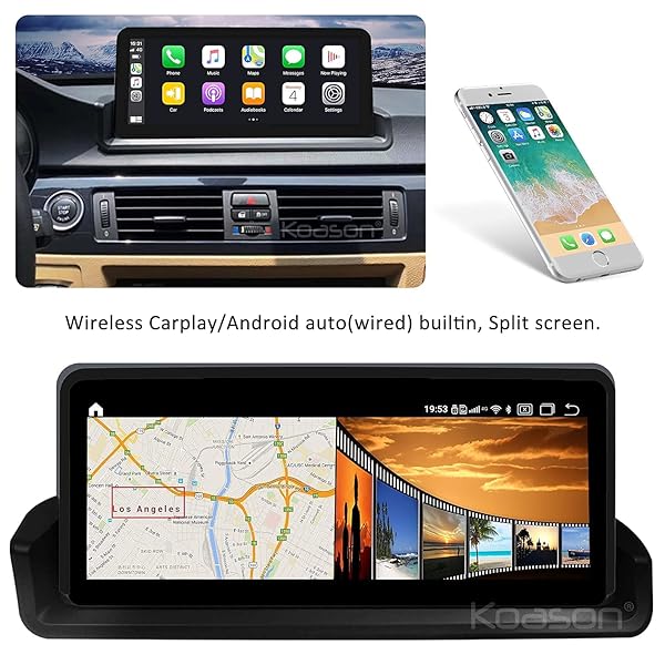 Koason "KOASON 10.25" Touch Screen CarPlay & Android Auto for BMW 3 Series E90 E91 E92 E93 (2006-2012) - Bluetooth, Navigation & Backup Camera" - View 5 of 9