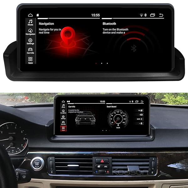 Koason "KOASON 10.25" Touch Screen CarPlay & Android Auto for BMW 3 Series E90 E91 E92 E93 (2006-2012) - Bluetooth, Navigation & Backup Camera"
