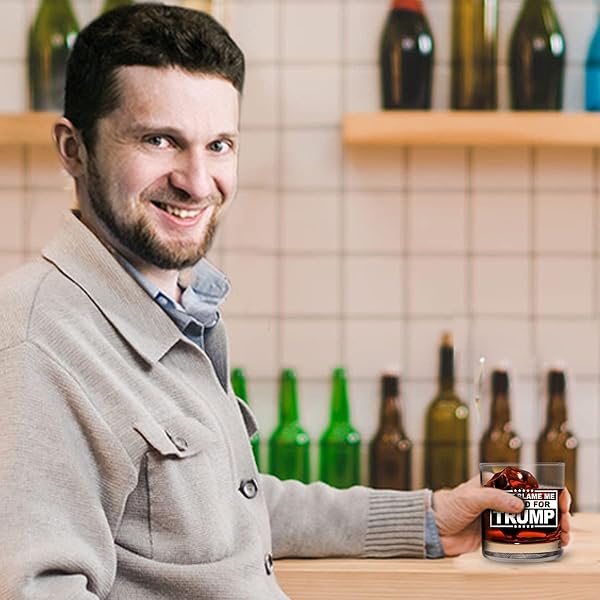 DU VINO Funny Whiskey Glass I Voted for Trump 11oz Gift for Dad Mom GOP Conservative Political Collector USA Made - View 7 of 8