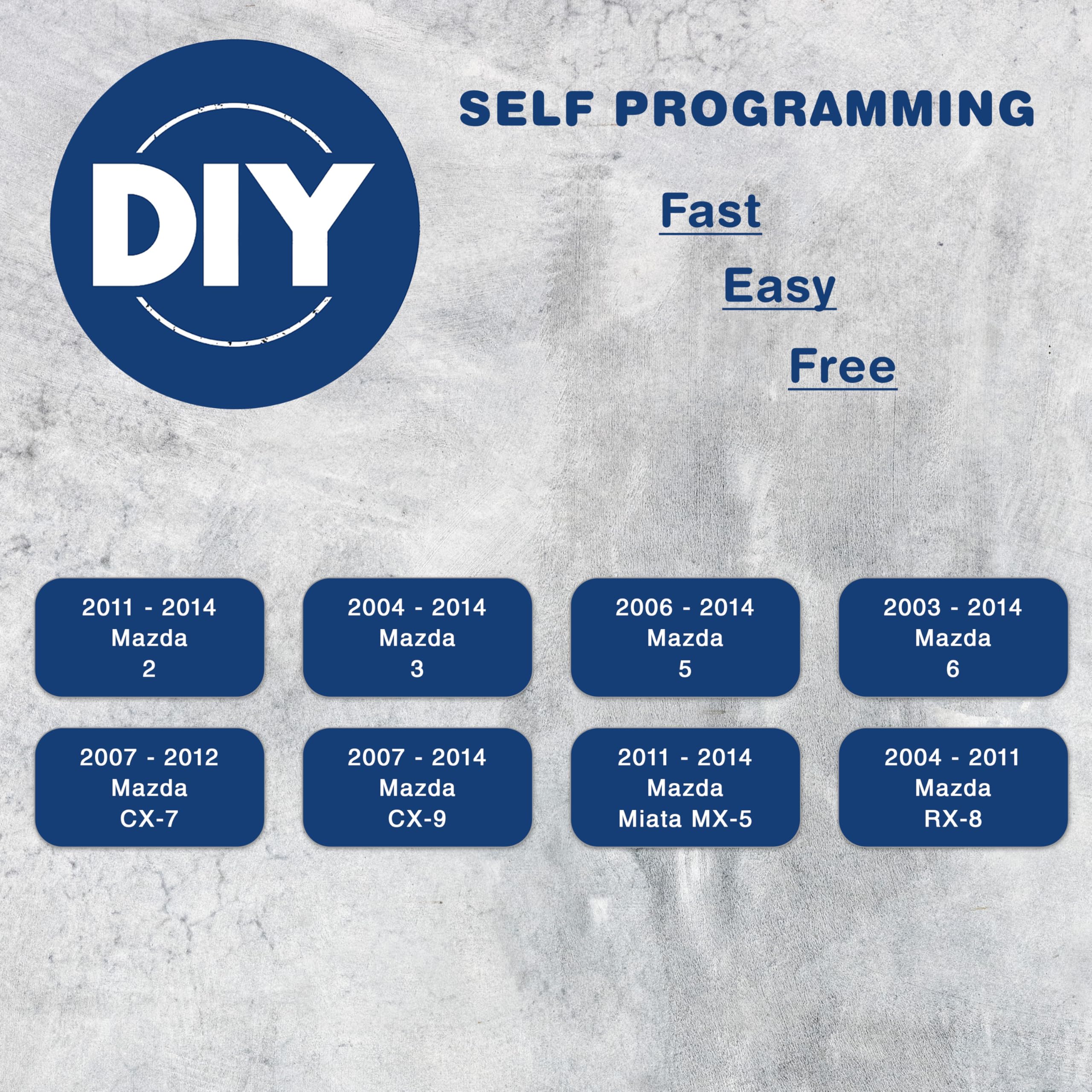 KeylessOption Car Key Transponder for Mazda Remote MAZ24R-PT, MAZ24RT17, 80 Bit - View 3 of 7
