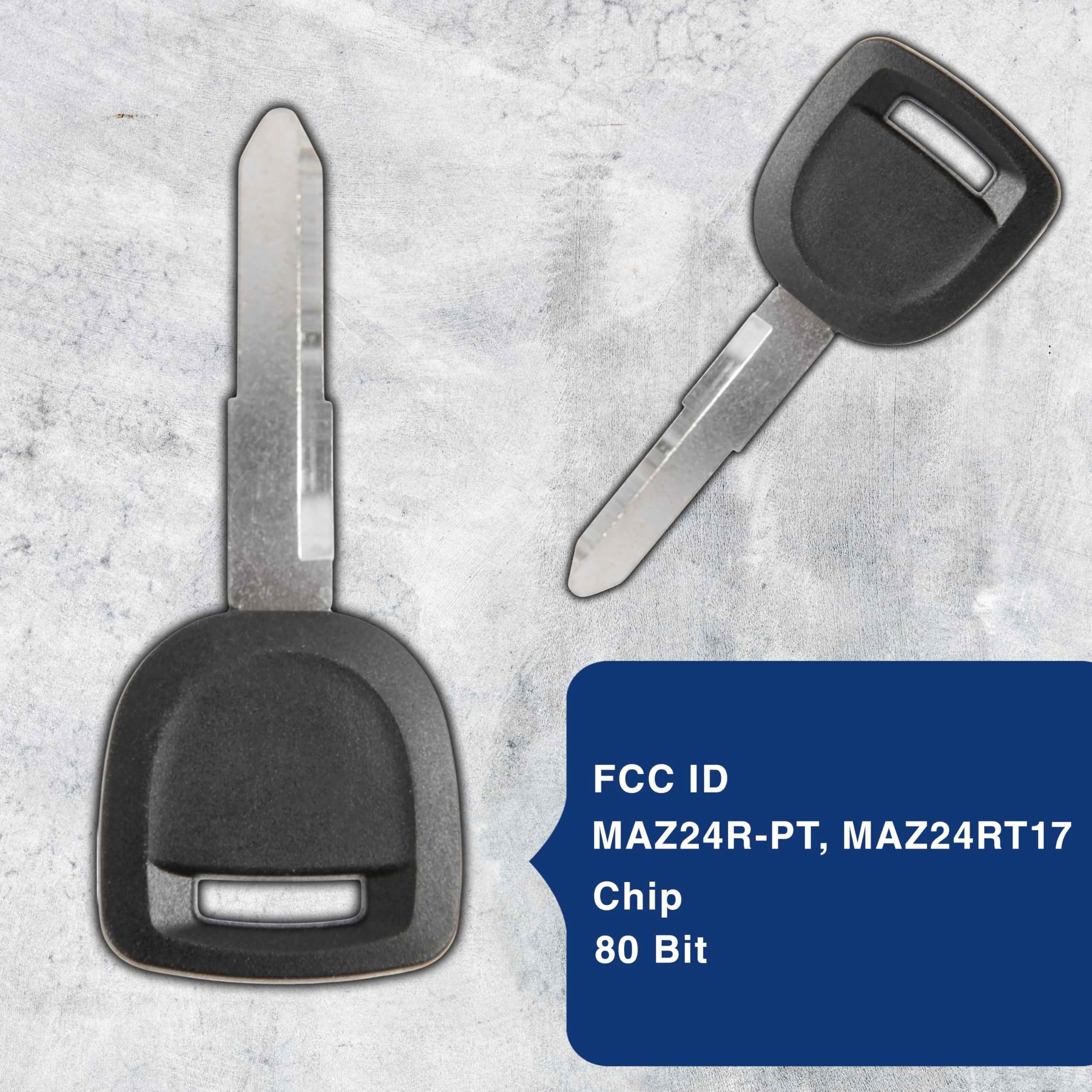 KeylessOption Car Key Transponder for Mazda Remote MAZ24R-PT, MAZ24RT17, 80 Bit - View 4 of 7
