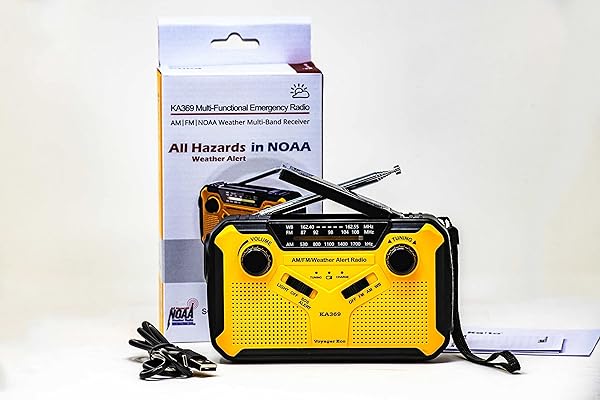 Kaito Buy Kaito Voyager ECO KA369 Emergency Radio: Solar, Crank, NOAA Alert, LED Flashlight & USB Charger - Perfect for Outdoor Safety! - View 8 of 8