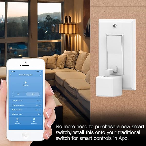 Gaoducash Fingerbot Smart Switch Button Pusher Bluetooth Control Timer No Wiring White for Easy Home Automation - View 6 of 7