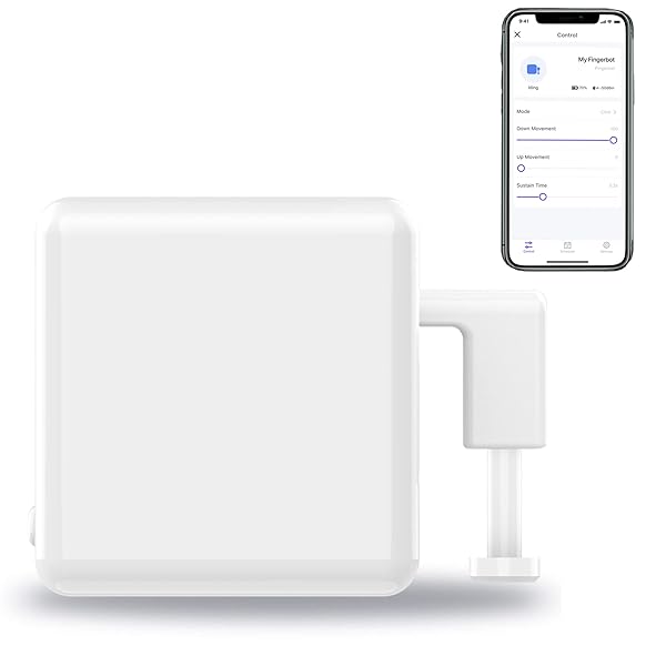 Gaoducash Fingerbot Smart Switch Button Pusher Bluetooth Control Timer No Wiring White for Easy Home Automation