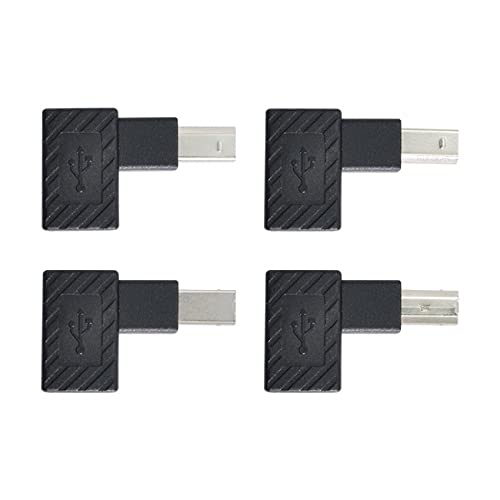 cablecc Cablecc 4Pcs USB 2.0 B Type Male to Female Extension Adapter 90 Degree for Disk Scanner Horizontal Vertical Angled - View 4 of 8