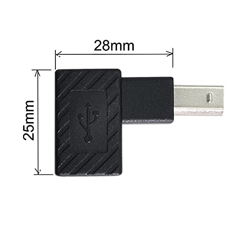 cablecc Cablecc 4Pcs USB 2.0 B Type Male to Female Extension Adapter 90 Degree for Disk Scanner Horizontal Vertical Angled - View 8 of 8