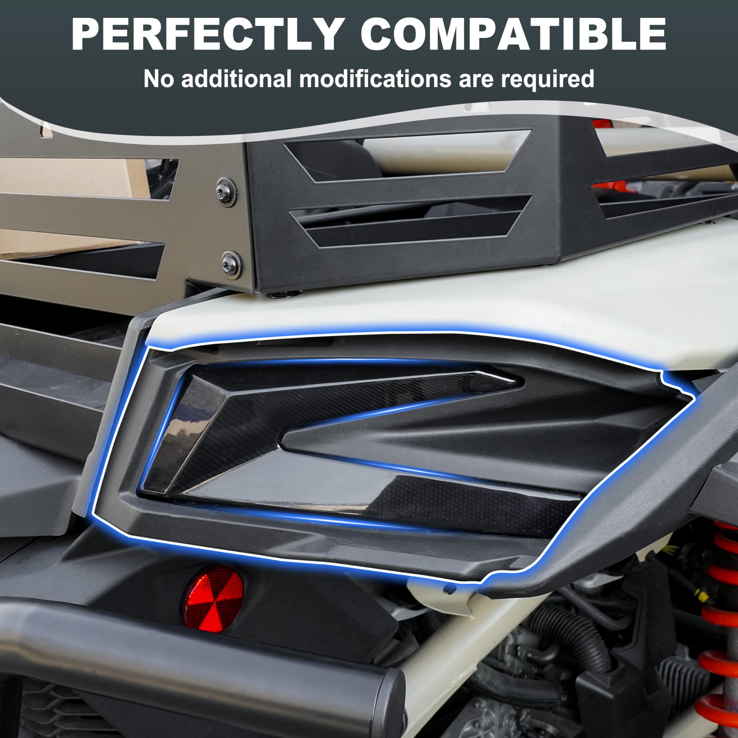 SAUTVS SAUTVS Right Passenger Side Tail light Cover, Rear Brake Stop Light TailLight Cover Bezel Panel for Can-Am Maverick X3 XDS XRS Max Turbo R 2017-2025 - View 2 of 8