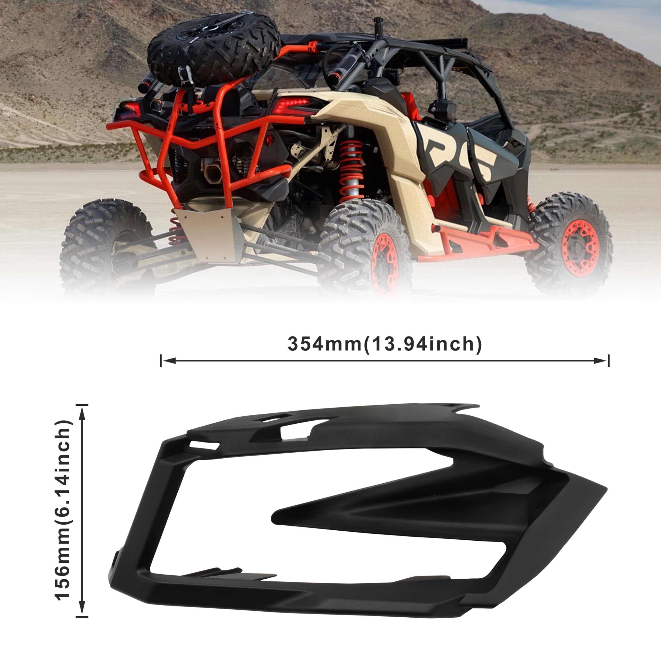 SAUTVS SAUTVS Right Passenger Side Tail light Cover, Rear Brake Stop Light TailLight Cover Bezel Panel for Can-Am Maverick X3 XDS XRS Max Turbo R 2017-2025 - View 7 of 8