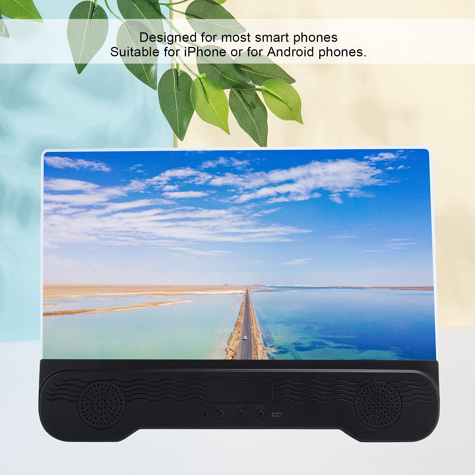 EBTOOLS 14 Inch Phone Screen Magnifier, HD Mobile Phone Screen Amplifier with Bluetooth Speaker, Desktop Portable Phone Enlarger - View 2 of 9