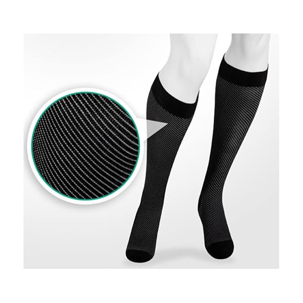 Juzo Juzo Power Vibe Compression Socks 15-20 mmHg Groovy Zebra Medium for Men and Women - View 4 of 5