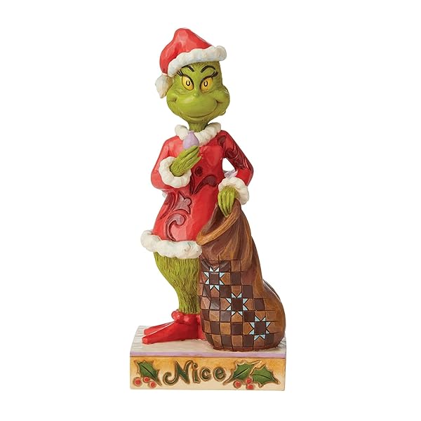 Enesco Enesco Jim Shore Grinch Double-Sided Figurine - 8.27 Inch Naughty & Nice Collectible
