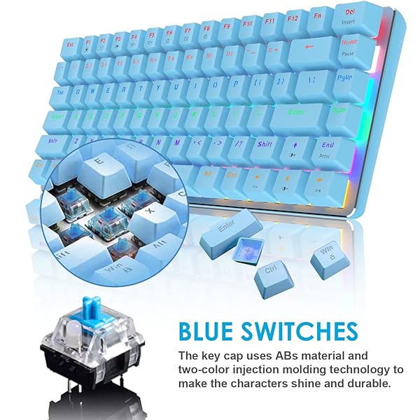 LexonElec LexonElec Wired Gaming Mechanical Keyboard with Blue Switch & Rainbow LED Backlit - Perfect for Gamers! - View 3 of 9