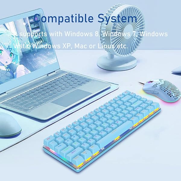 LexonElec LexonElec Wired Gaming Mechanical Keyboard with Blue Switch & Rainbow LED Backlit - Perfect for Gamers! - View 8 of 9