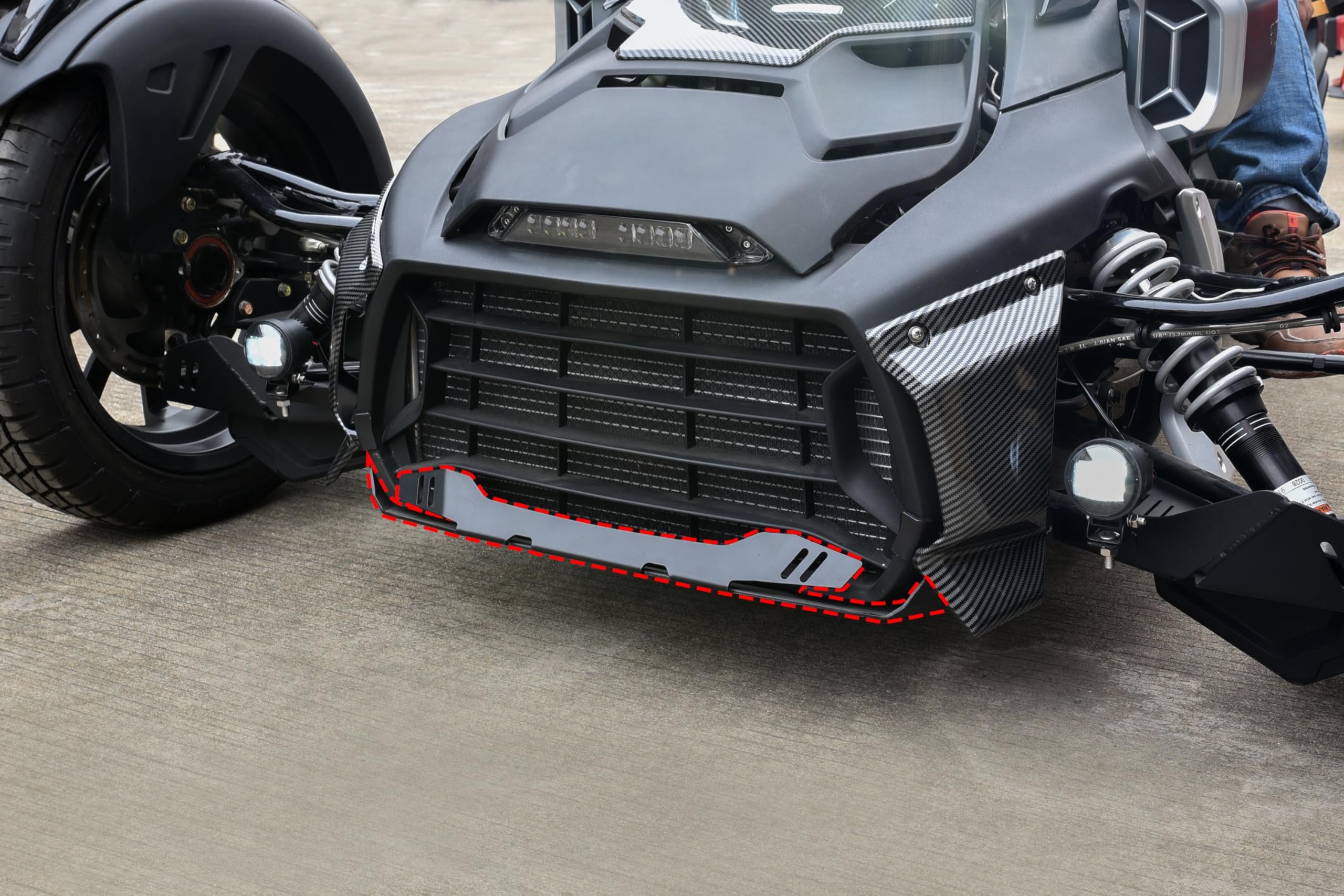 SAUTVS SAUTVS Aluminum Radiator Protector for Can-Am Ryker 600 900 Rally, Lower Protector Skid Plate Guard for Can Am Ryker All Models Accessories, OEM - View 2 of 7