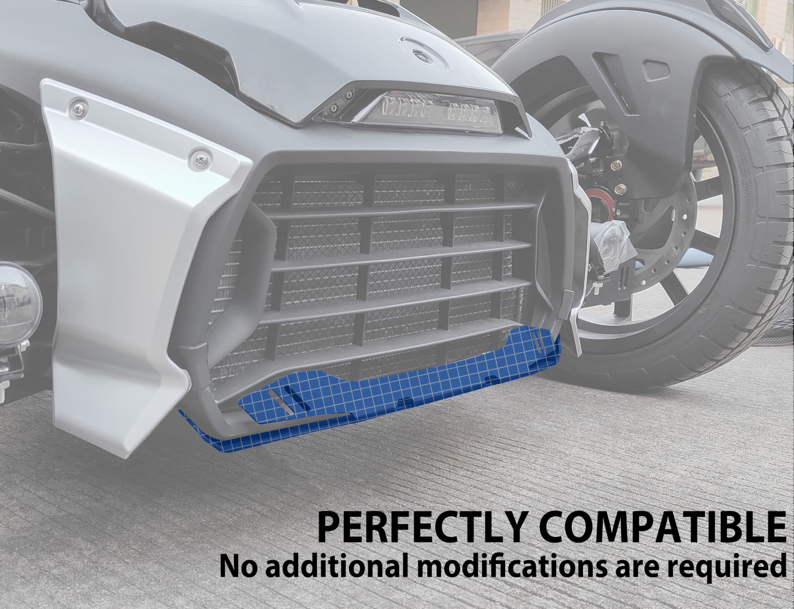 SAUTVS SAUTVS Aluminum Radiator Protector for Can-Am Ryker 600 900 Rally, Lower Protector Skid Plate Guard for Can Am Ryker All Models Accessories, OEM - View 4 of 7