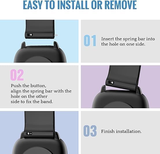 E ECSEM 10-PACK Bands for iTouch Sport 4 and Sport 3 and Explorer 3 Watch Strap, Classic Flexible Colorful 20mm Quick Fit Replacement Wristband for iTouch - View 3 of 8