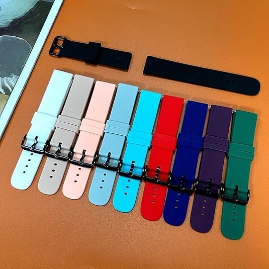 E ECSEM 10-PACK Bands for iTouch Sport 4 and Sport 3 and Explorer 3 Watch Strap, Classic Flexible Colorful 20mm Quick Fit Replacement Wristband for iTouch - View 6 of 8