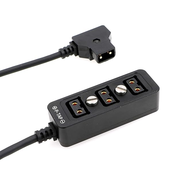 AConnect Cable Splitter Steadicam BMPCC Dtap Male to 3 Port D Tap Female Hub Adapter Coiled Cable for ARRI RED Cameras TILTA IDX Battery - View 6 of 9