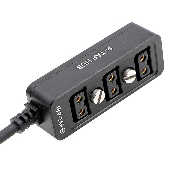 AConnect Cable Splitter Steadicam BMPCC Dtap Male to 3 Port D Tap Female Hub Adapter Coiled Cable for ARRI RED Cameras TILTA IDX Battery - View 7 of 9