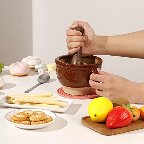 SHixu Handmade Wooden Pestle Food Spice Grinding Stick Wood Mortar Pestle Bar Accessories and Cocktail Stick Tools Suitable for Home Kitchens and Bartenders - View 2 of 5