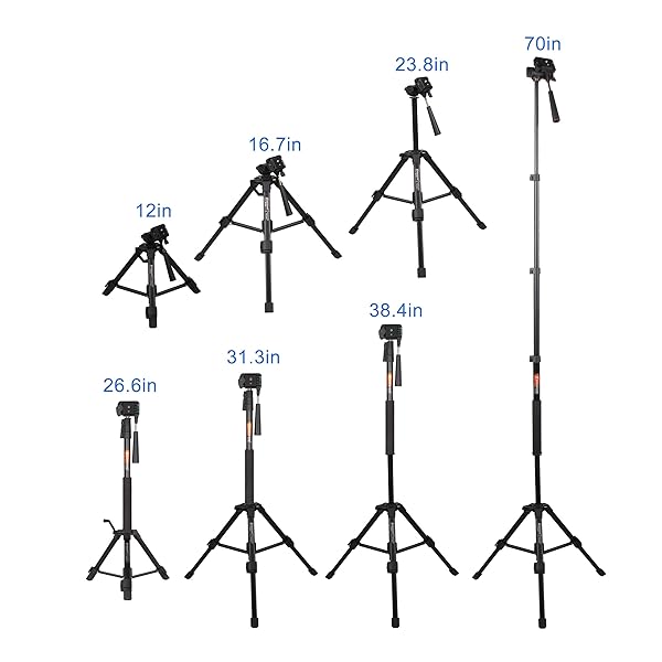 Besnfoto 70 Inch Lightweight Aluminum Tripod Monopod for DSLR Vlogging with Phone Mount and Carrying Bag by Besnfoto - View 5 of 7