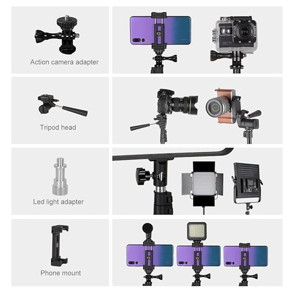 Besnfoto 70 Inch Lightweight Aluminum Tripod Monopod for DSLR Vlogging with Phone Mount and Carrying Bag by Besnfoto - View 6 of 7