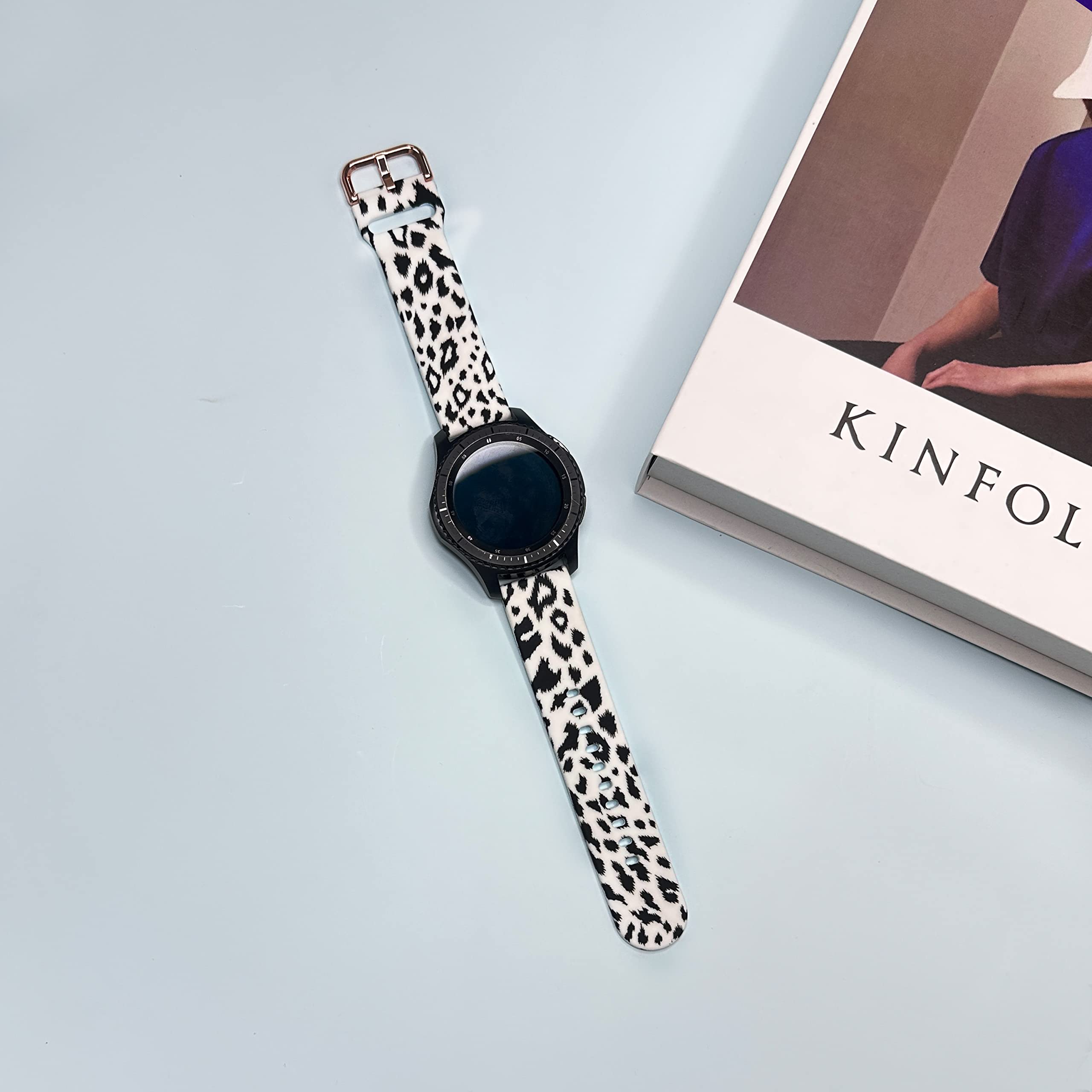 TOOLAIK TOOLAIK Florai 22mm Silicone Watch Band for Samsung Galaxy Watch 3 Gear S3 Frontier Classic Quick Release for Men and Women Color Skull - View 3 of 3