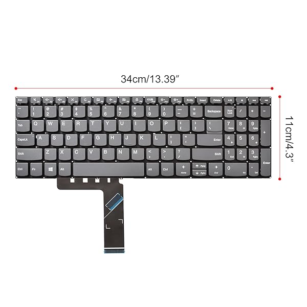 SUNMALL SUNMALL Keyboard Replacement for Lenovo Ideapad 3 330S V130 US Layout Grey No Frame - View 5 of 5