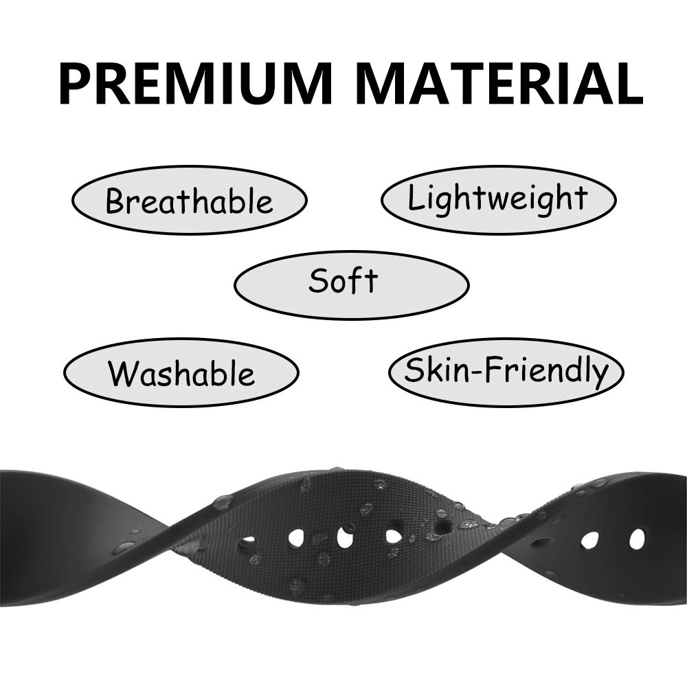 YEEJOK YEEJOK 22mm Watch Bands Compatible for Fossil Gen 6 5E 44mm Silicone+Leather, Replacement Sport Strap+Leather Strap for Fossil Gen5 Men's Carlyle - View 4 of 6