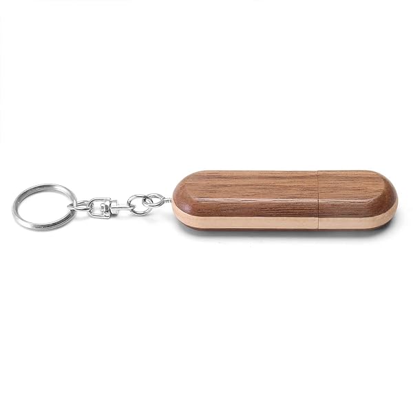 Fire Stone USB 2.0 Flash Drive 64GB Two-Color Wood Memory Stick with Wooden Box Tan - View 3 of 9