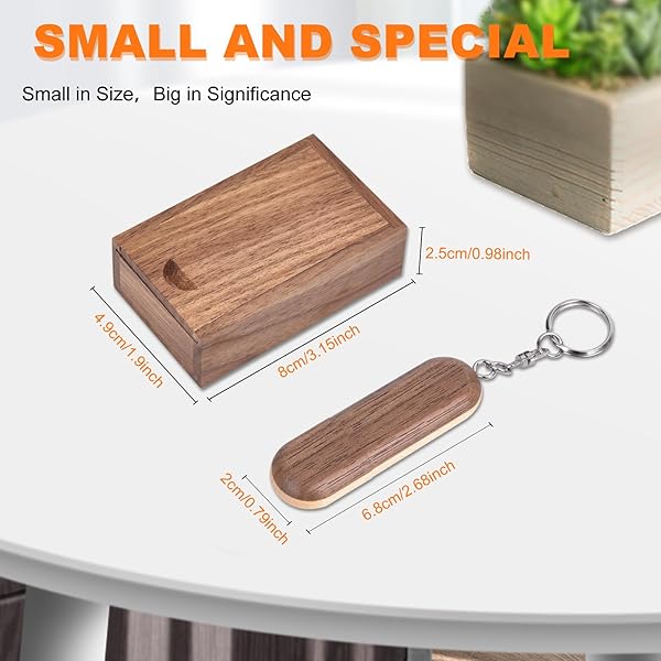 Fire Stone USB 2.0 Flash Drive 64GB Two-Color Wood Memory Stick with Wooden Box Tan - View 5 of 9
