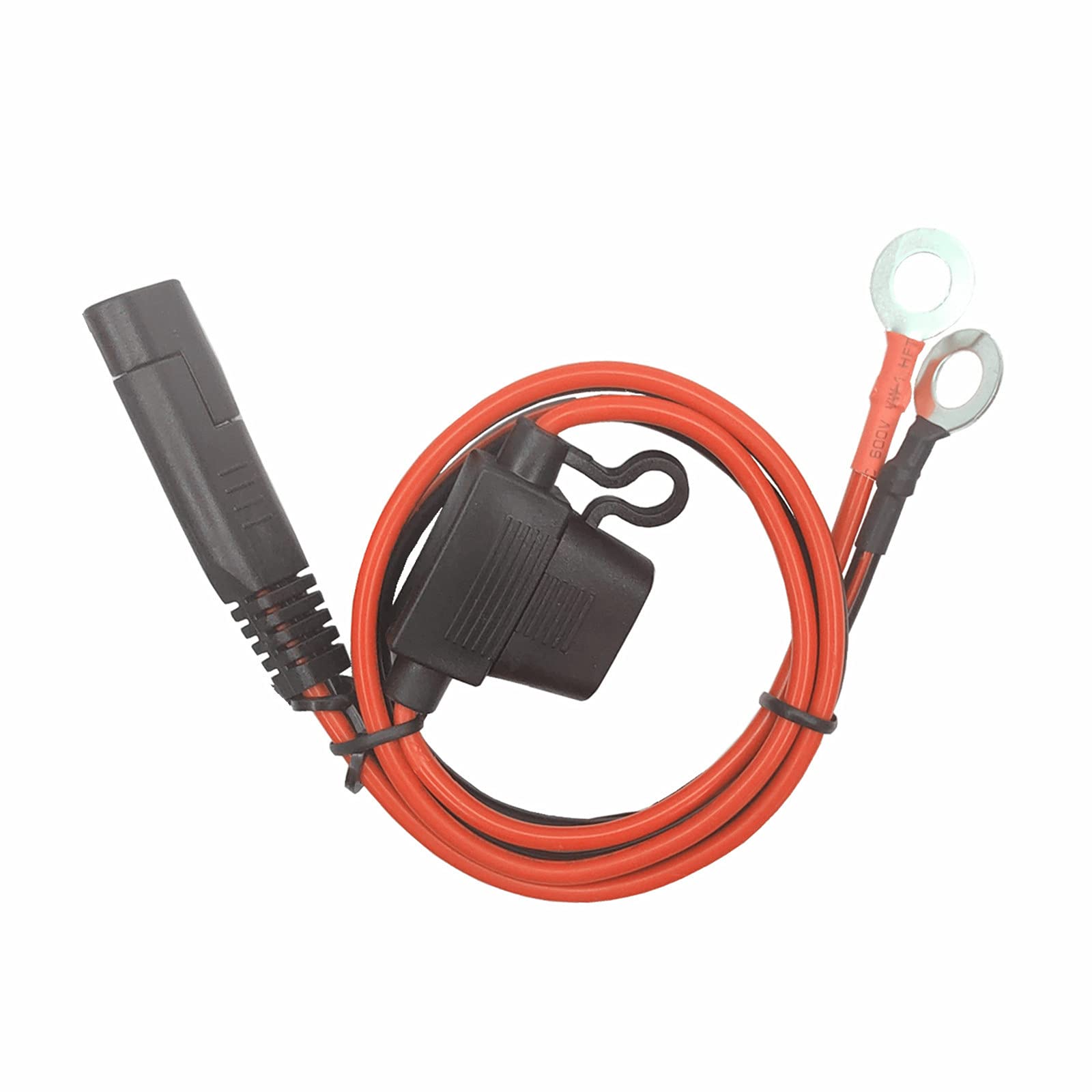 AEISVIK AEISVIK O Ring Terminal Cable - 2FT SAE Connector, SAE Plug to Battery Charger Cord, Solar Panel Cord Ring Terminal Harness Extension Adapter 2 Pin - View 8 of 9