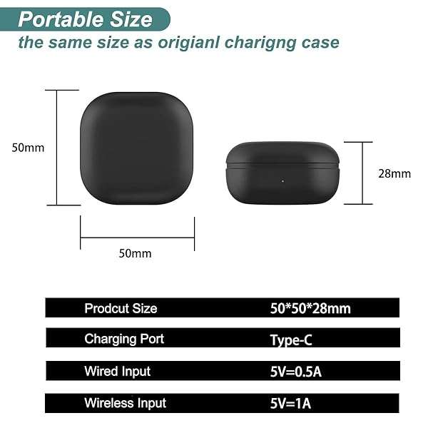 Kissmart Buy Kissmart Charging Case for Samsung Galaxy Buds Pro SM-R190 - Replacement Dock Station (Black) - View 5 of 6