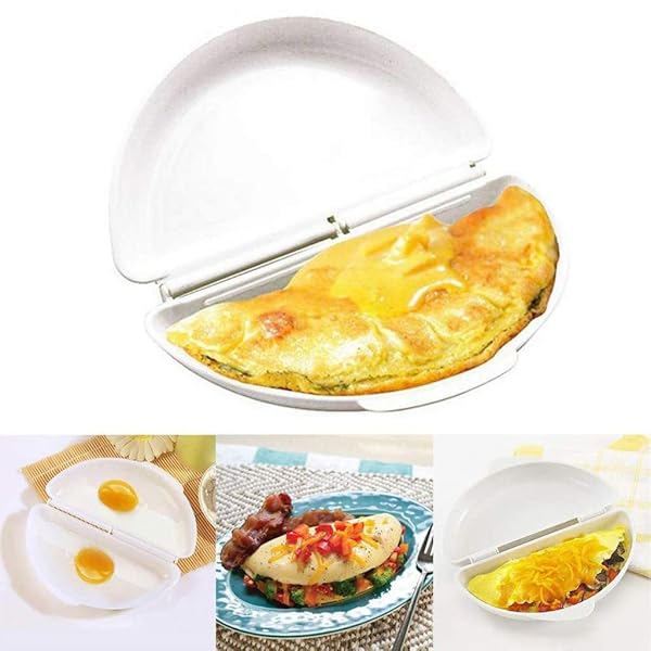 HELYZQ HELYZQ Microwave Omelet Maker Pan for Perfect Eggs Easy to Use Kitchen Mold Egg Cooker Poacher Tray - View 3 of 8
