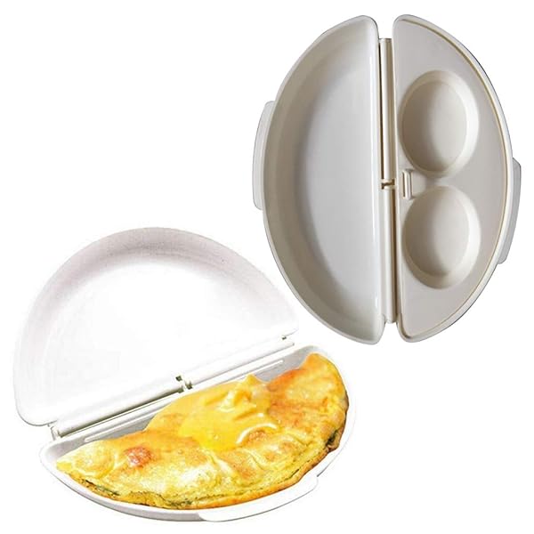 HELYZQ HELYZQ Microwave Omelet Maker Pan for Perfect Eggs Easy to Use Kitchen Mold Egg Cooker Poacher Tray - View 6 of 8