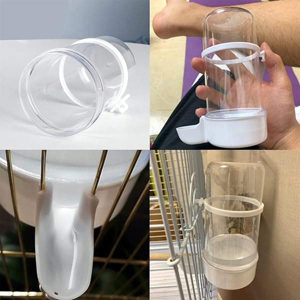 YJJKJ YJJKJ Pet Bird Water Feeder 13.5 Oz Automatic Dispenser for Parakeets Budgies Cockatiels and Lovebirds - View 4 of 7