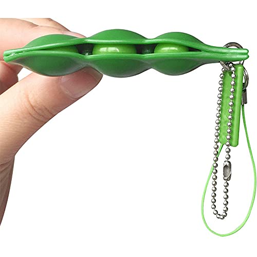Ganjiang Ganjiang 6PCS Squeeze Bean Keychain Fidget Toys Set for Kids and Adults Includes 3 Pea and 3 Peanut Keychains - View 3 of 6